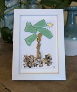 Sea Glass Palm Tree on the Beach