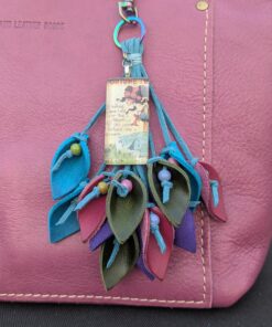 Lovely Leather Lilies Purse Charm-#675