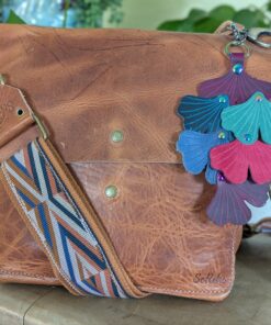 Alternative view of New Ginkgo Leather Purse Charm-#558