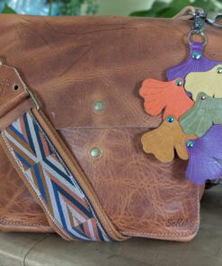 Alternative view of New Ginkgo Leather Purse Charm-#556