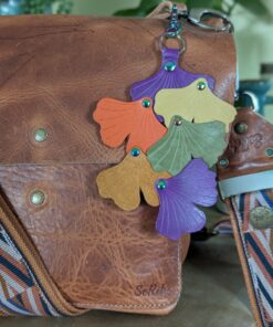 New Ginkgo Leather Purse Charm-#556