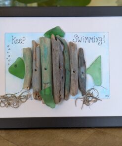 Sea Glass "Keep Swimming Fishy"....