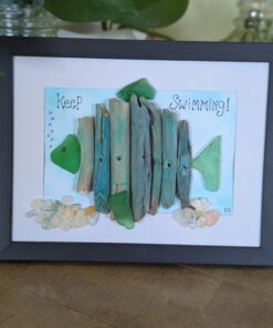 Sea Glass "Keep Swimming Fishy"....