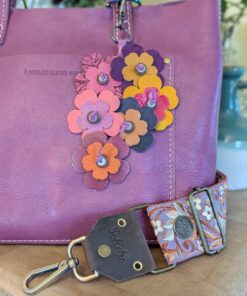 Smell the Sweet Flowers Leather Purse Charm-#685