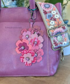 Smell the Sweet Flowers Leather Purse Charm-#689