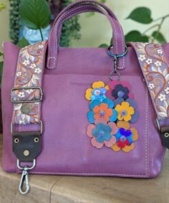 Smell the Sweet Flowers Leather Purse Charm-#688