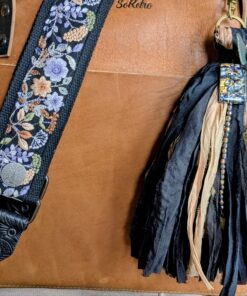 Alternative view of Murano Glass and Sari Silk Purse Charm-#695