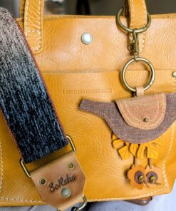 Hand Crafted Bird Coin Leather Purse Charm-#732