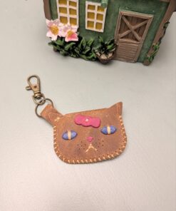 Miss Kitty Leather Coin Purse Charm-#791