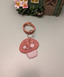 Adorable Mushroon Leather Purse Charm-#789