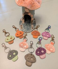 Alternative view of Adorable Mushroon Leather Purse Charm-#802