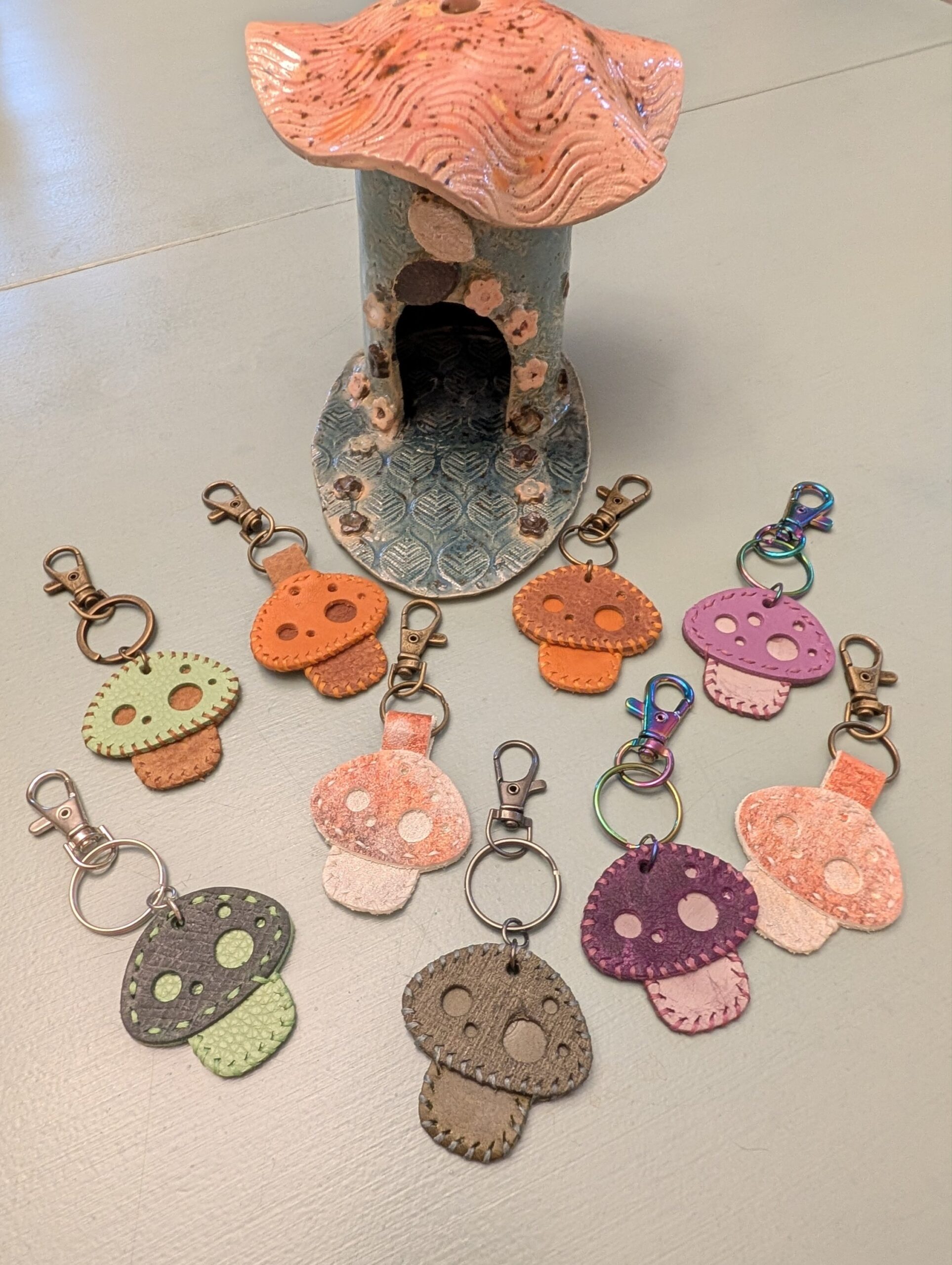 Adorable Mushroon Leather Purse Charm-#800 - Image 2