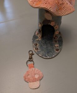 Adorable Mushroon Leather Purse Charm-#799