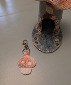 Adorable Mushroon Leather Purse Charm-#798