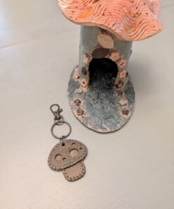 Adorable Mushroon Leather Purse Charm-#794