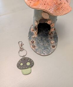Adorable Mushroon Leather Purse Charm-#802