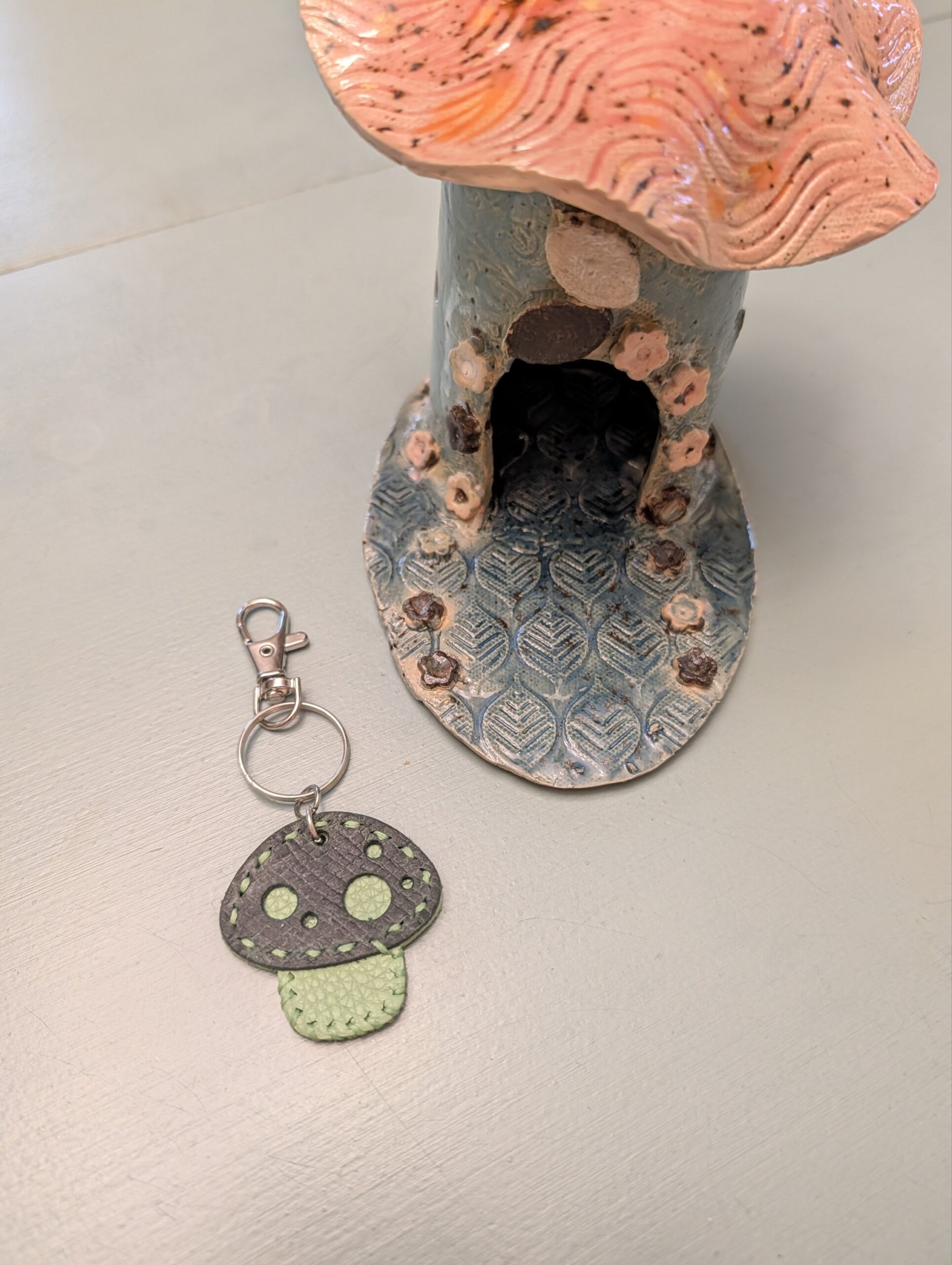 Adorable Mushroon Leather Purse Charm-#802