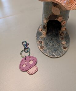 Adorable Mushroon Leather Purse Charm-#800