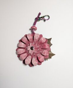 Alternative view of RESERVED LISTING FOR JESSICA C. ONLY-Flower Power Leather Purse Charm