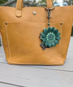 Alternative view of Flower Power Leather Purse Charm-#817