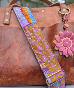 Alternative view of Flower Power Leather Purse Charm-#814