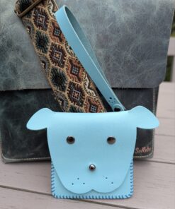 Puppy Leather Purse Pouch Wristlet-#819