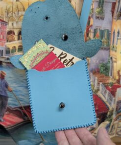 Alternative view of Puppy Leather Purse Pouch Wristlet-#819
