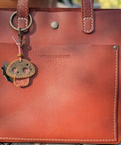 Adorable Mushroon Leather Purse Charm-#825