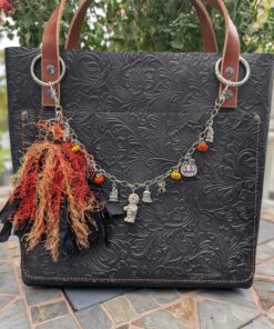 Halloween Fun Sari Silk Purse Charm with Necklace Charm-#836