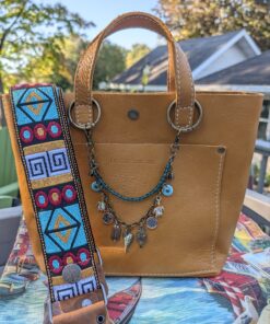 NEW Double Strand Necklace Purse Charm-#839