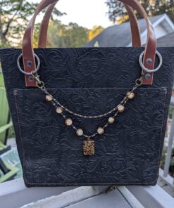Alternative view of NEW Double Strand Necklace Purse Charm-#840