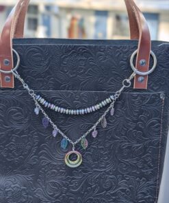 Alternative view of NEW Double Strand Necklace Purse Charm-#842
