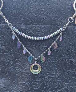 NEW Double Strand Necklace Purse Charm-#842