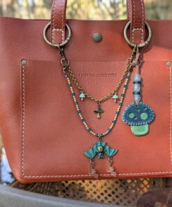 Alternative view of NEW Double Strand Necklace Purse Charm-#846