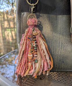 Fall Fun Sari Silk Purse Charm-#850