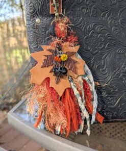 Fall Fun Sari Silk Purse Charm-#849