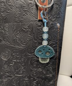 Alternative view of RESERVED LISTING FOR AMY L. ONLY-Custom Adorable Mushroom Leather Purse Charm