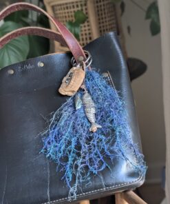 Alternative view of Czech Blue Waters Handmade Purse Charm 💙#853