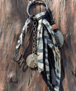 Vintage Noir Artisan Purse Charm-#861