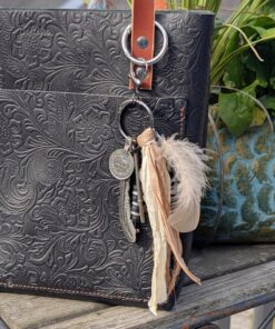 Silver and Shadow Artisan Purse Charm-#862